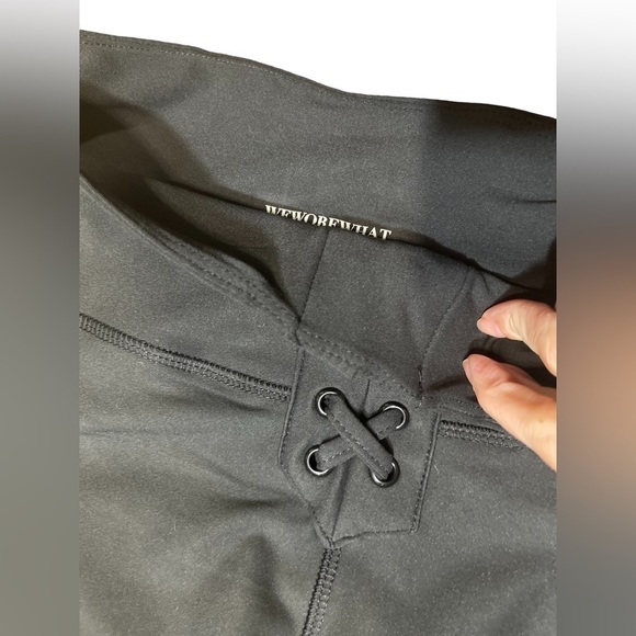 Weworewhat x Revolve Solid Lace-Up Biker Short Athletic Wear Black Size XS NWT - Picture 13 of 16